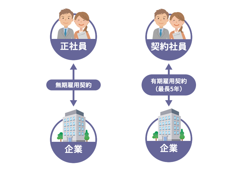 正社員・契約社員のしくみ